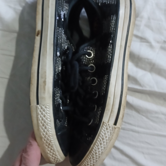 Converse Women's Black Sneakers - Picture 3 of 4